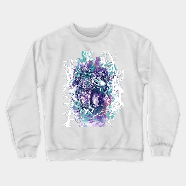 lion Crewneck Sweatshirt by BekimART